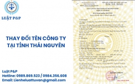 Thay đổi tên công ty tại tỉnh Thái Nguyên