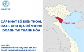 Cập nhật số điện thoại, email cho địa điểm kinh doanh tại Thanh Hóa