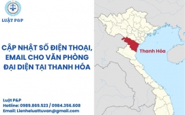 Cập nhật số điện thoại, email cho văn phòng đại diện tại Thanh Hóa