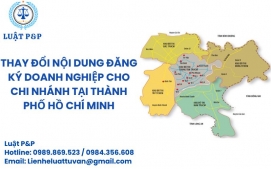 Thay đổi nội dung đăng ký doanh nghiệp cho chi nhánh tại thành phố Hồ Chí Minh