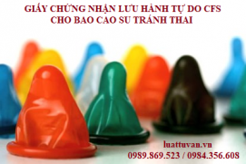 Giấy chứng nhận lưu hành tự do CFS cho bao cao su tránh thai