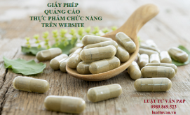 Giấy phép quảng cáo thực phẩm chức năng trên website