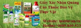 Thủ tục xin giấy phép xác nhận nội dung quảng cáo thuốc bảo vệ thực vật