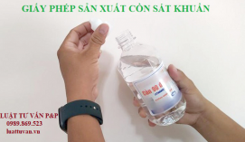 Giấy phép sản xuất cồn sát khuẩn