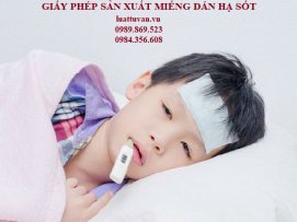 Giấy phép sản xuất miếng dán hạ sốt