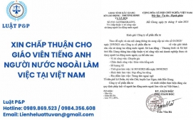 xin chấp thuận lao động cho trung tâm tiếng Anh