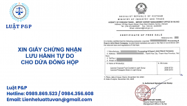 Xin giấy chứng nhận lưu hành tự do cho dứa đóng hộp