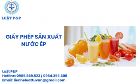 Giấy phép sản xuất Nước ép