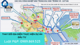 Thủ tục thay đổi địa điểm thực hiện dự án đầu tư tại Hải Phòng