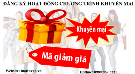 Đăng ký hoạt động chương trình khuyến mại