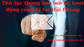 Thủ tục mở lại hoạt động công ty tại Hải Phòng