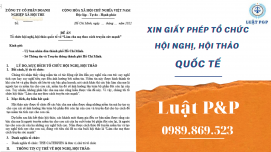 Xin giấy phép tổ chức hội nghị, hội thảo quốc tế