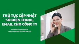 Thủ tục cập nhật số điện thoại, email cho công ty tại Ninh Bình