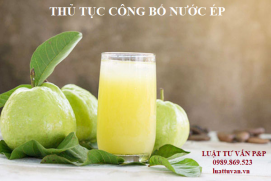 Thủ tục công bố nước ép