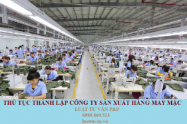 Thủ tục thành lập công ty sản xuất hàng may mặc