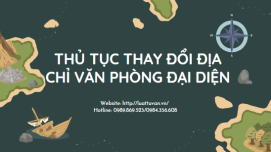 Thủ tục thay đổi địa chỉ văn phòng đại diện tại Ninh Bình