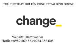 Thủ tục thay đổi tên công ty tại Bình Dương