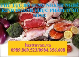 Thủ tục bổ sung ngành nghề kinh doanh thực phẩm tươi sống