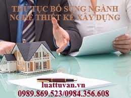 Thủ tục bổ sung ngành nghề thiết kế xây dựng