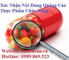 Giấy xác nhận nội dung quảng cáo thực phẩm chức năng